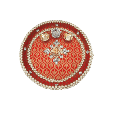 Exclusive Fancy Ganesha Plate Size Rakhi/Pooja Tray