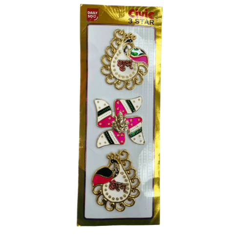 Fancy shubh labh swastika stick on