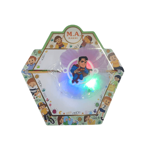 Light up Super Man Kiddies Rakhi