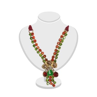 Red and green jewellery set