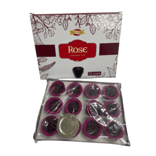 2 in 1 Rose scented charcoal with lobaan/Sambrani