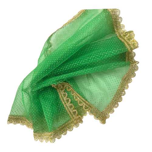 Bright Green Chunderi or mataji cloth