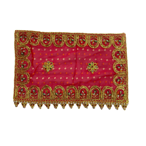 Fancy Red Mataji chunderi/or Deity cloth