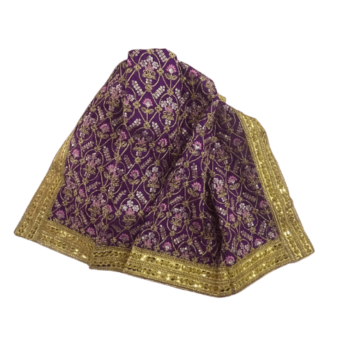 Purple Exclusive chunderi/Mataji cloth