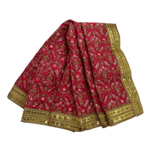 Red Deity chunderi/Mataji cloth,