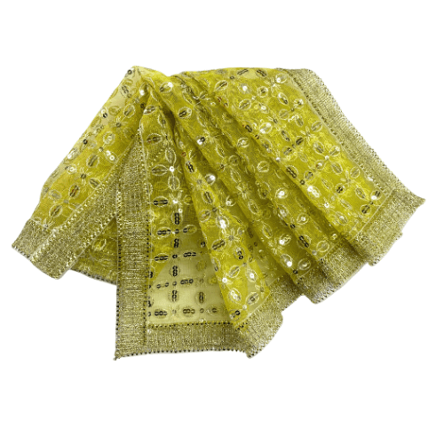 Yellow Chunderi or mataji cloth